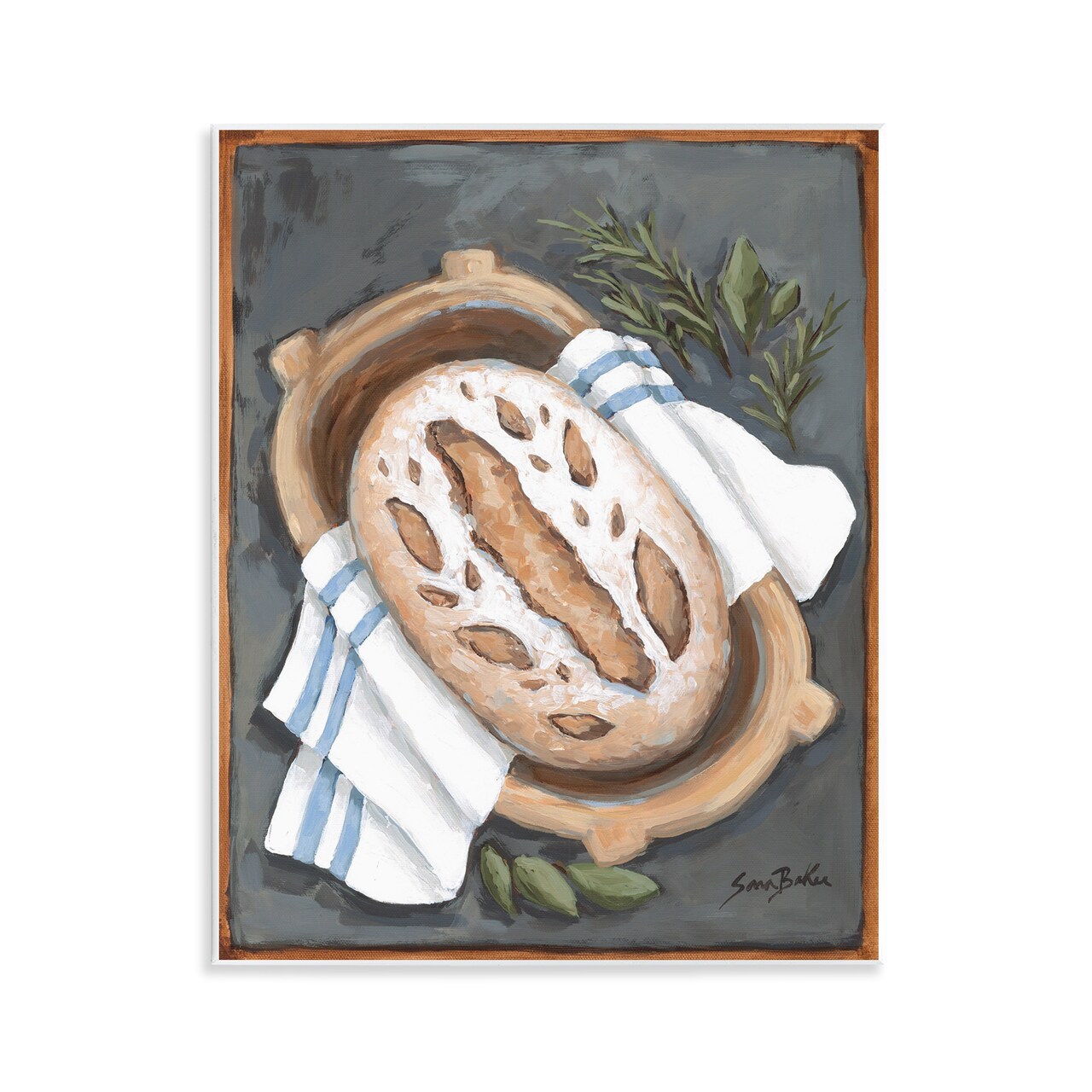Stupell Industries Bread Baking Basket Wall Plaque Design by Sara Baker